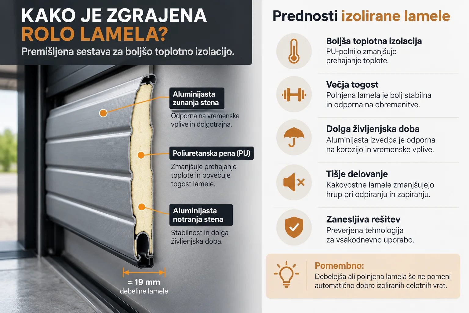 toplotna izolacija rolo garažnih vrat